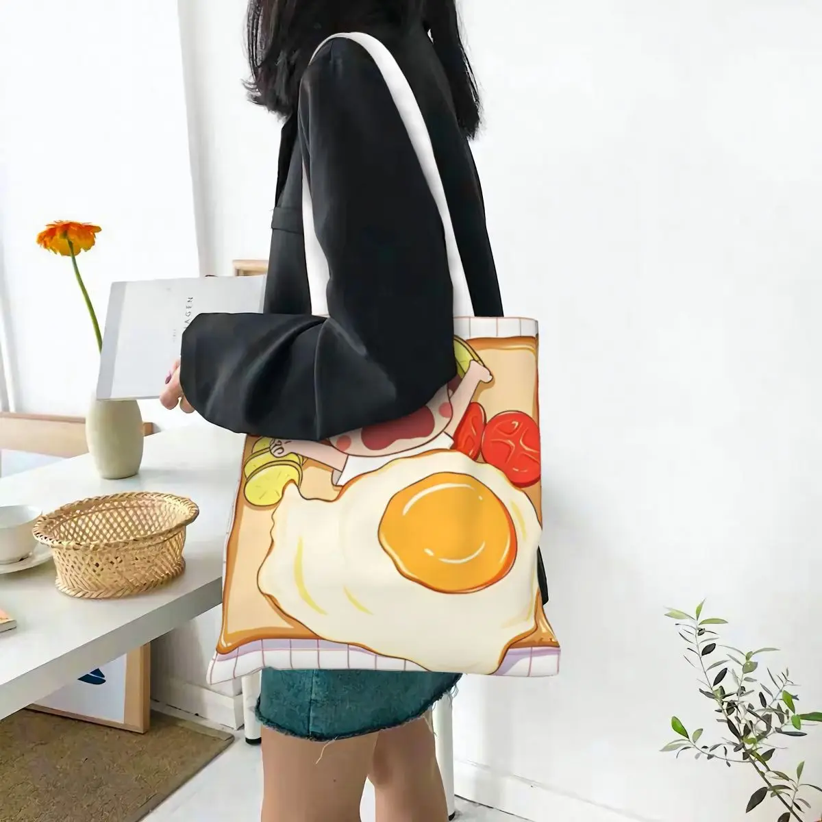 Чиби Маруко мультфильм аниме холст сумка-тоут яйцо одеяло продуктовые сумки