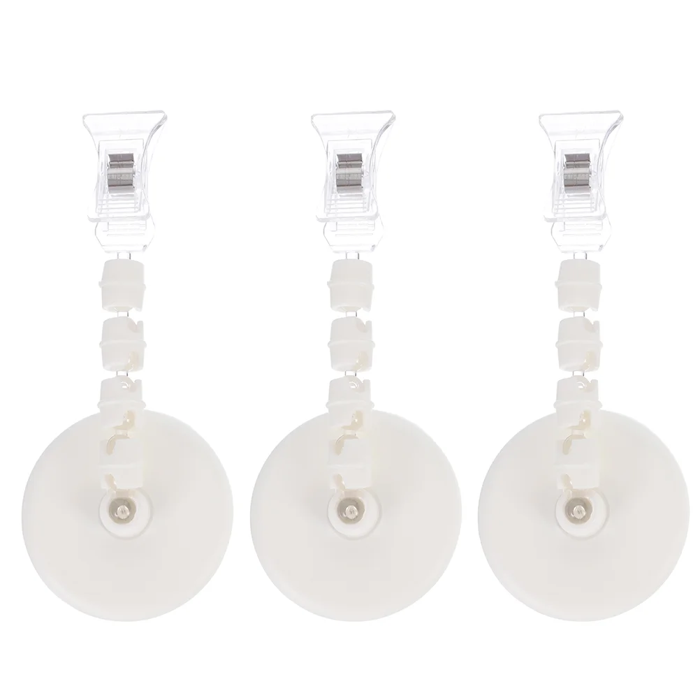 

3pcs Food Sign Advertising Clip Desktop Swivel Price Clips Price Display Tag Clips