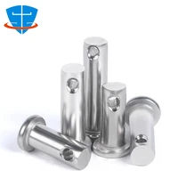 10pcs m3 m4 m5 m6 m8 m10 m12 m14 m16 m18 m20 304 stainless steel axis pin flat head cylindrical pin with hole din22341 dowel