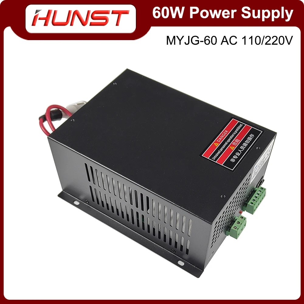 Hunst MYJG 60W CO2 Laser Power Supply 110V/220V Optional, Suitable For 50~70W Cutting And Engraving Machine enlarge