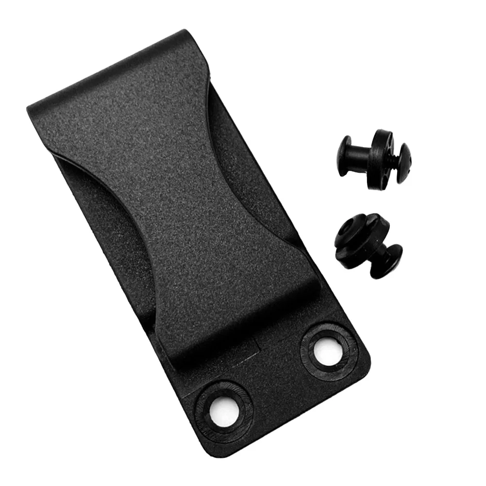

Iron Waist Clip Belt Clip Metal Manganese Steel Spring Hook Buckle Loop Screws Double Holes Buckle For Pocket Wallet Key
