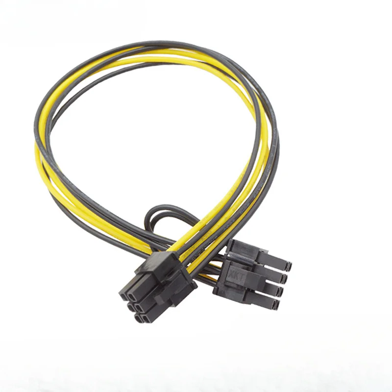 

Power Graphics Card Male 6p To 8p 6+2 Module Extension Cable Power Supply Line 6pin Male To Double 8pin Adapter Cable