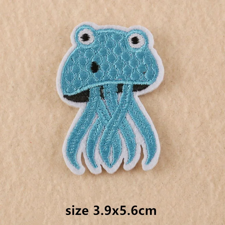 Новое поступление 10 шт. осьминог рыба железо пришивные нашивки с животными
