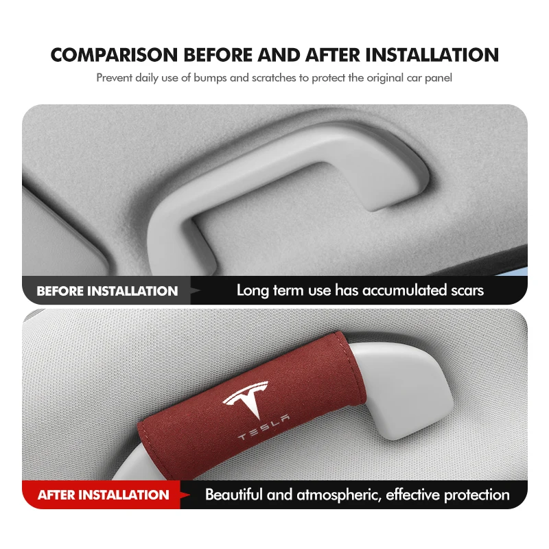 Замшевый подлокотник на крышу автомобиля перчатки защитные аксессуары для Tesla