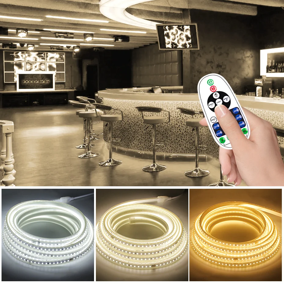 

Wifi Tuya/Bluetooth/Remote 220V 2835 LED Strip Lights Waterproof Outdoor Lighting 120LEDs/m Flexible Dimmable Led Ribbon Lamp