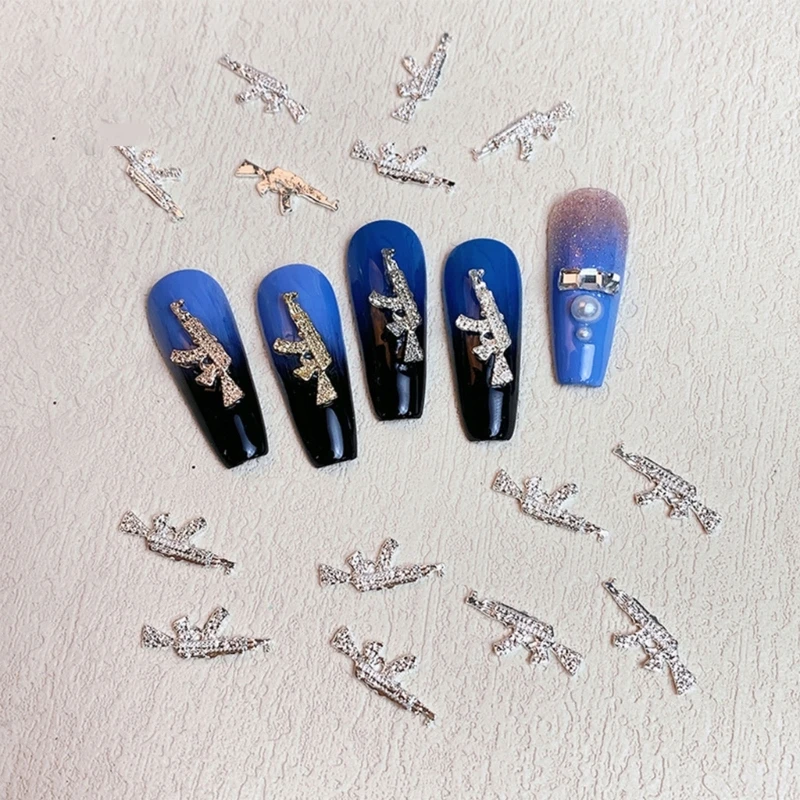 

40Pcs 3D Nail Charms,Metal Nail Art Studs,Punk Nail Jewelry for DIY Crafts Jewelry Making Nail Art Decorations