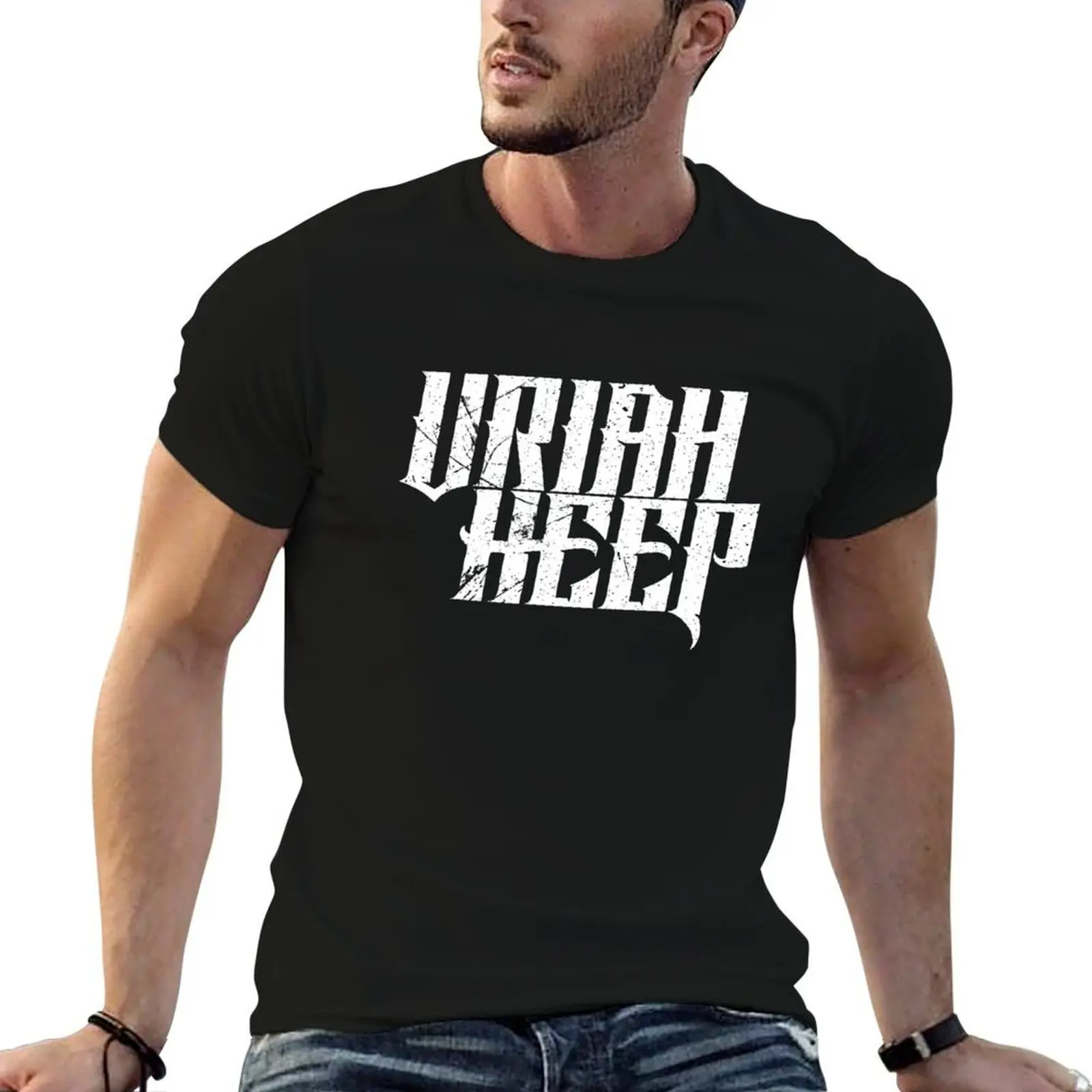 Фото Uriah Heep - белая футболка с универсальным принтом и короткими рукавами №1
