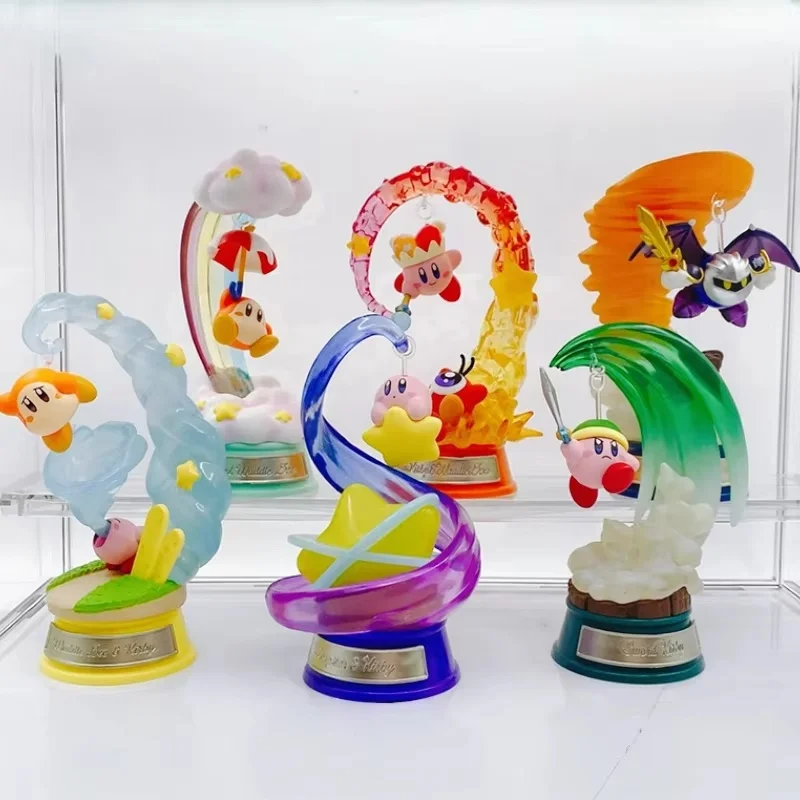 Фото Подлинные Re-Ment Kirby, полный набор фигурок, качели Kirby & Star Kirby Starrium, коллекция террариумов Pupupu Herbarium Wonder, игрушки в подарок №3