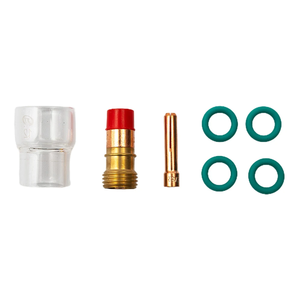 Gas Lens TIG Welding Torch Stubby Kit Torch Chuck #12 Glass Cup 4 O-Rings 7PCS/Set Arc Welding For WP-17 WP-18 WP-26 Series enlarge