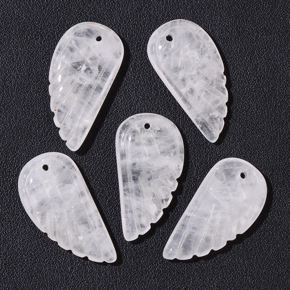 Кулоны с крыльями ангела из аметиста/розового кварца