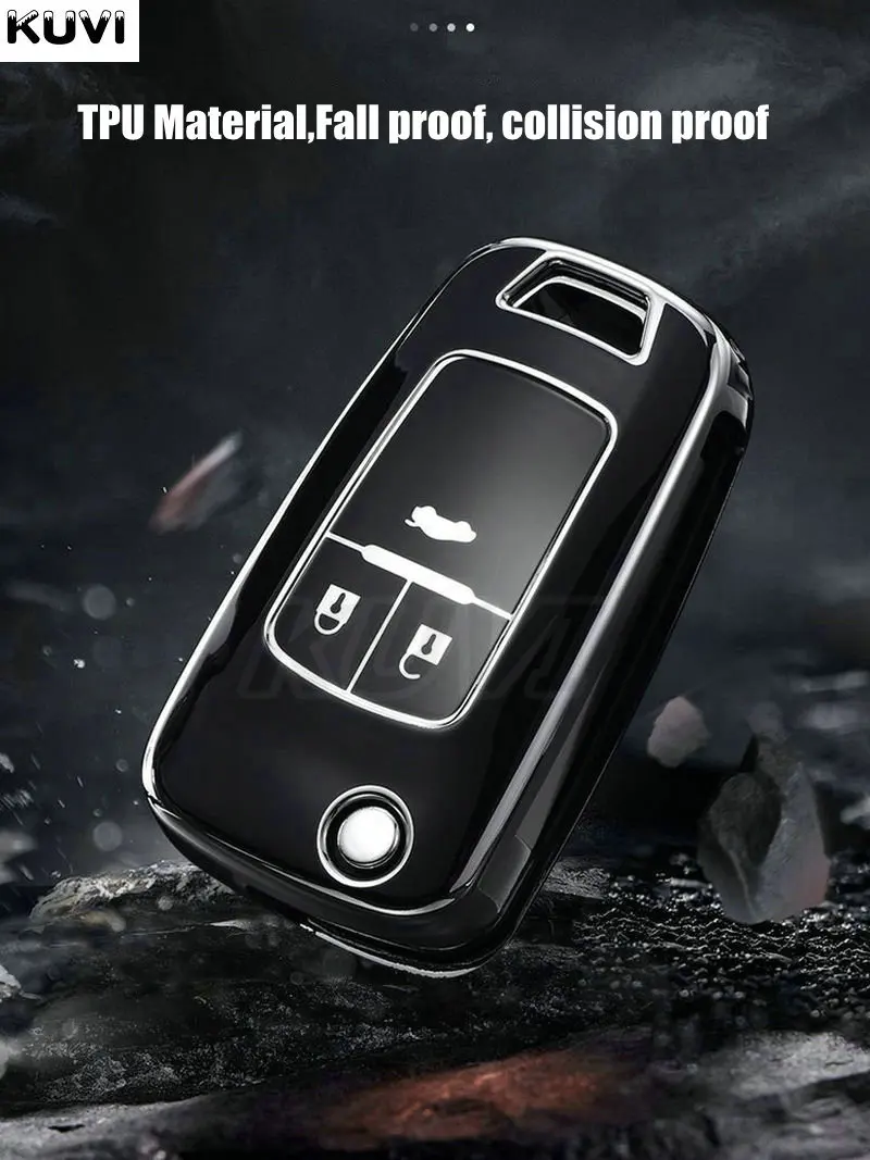 Новинка ТПУ чехол для автомобильного складного ключа Chevrolet Cruze Aveo Trax Sail Малибу