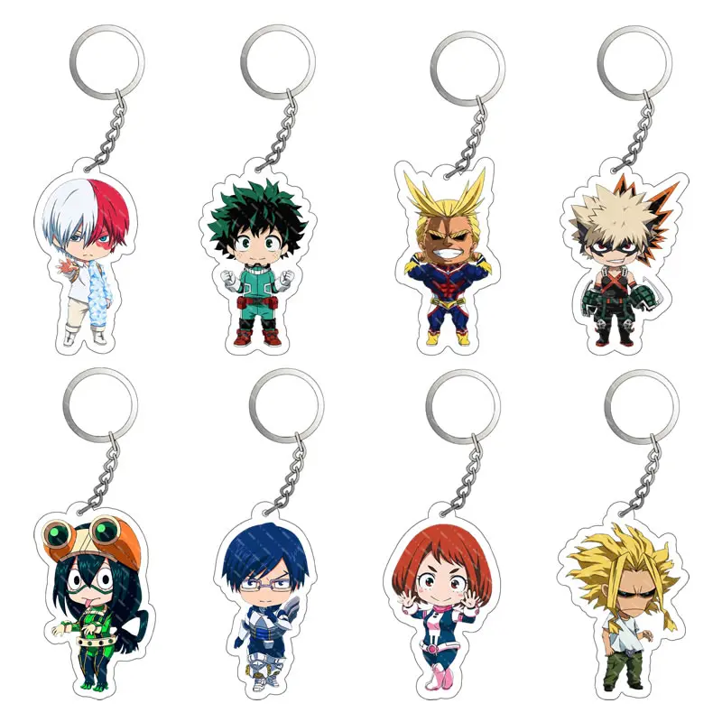 

My Hero Academia Keychain 8pcs/Lot Acrylic Cartoon Keyring Accessories Vol.2