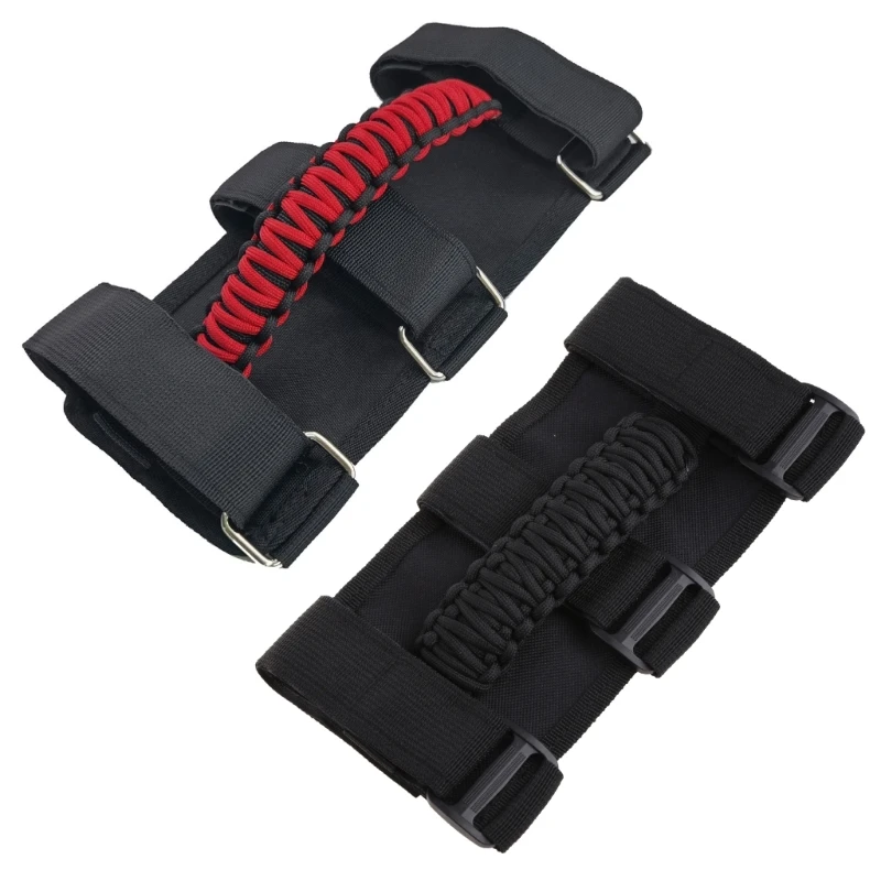 

Comfortable Car Handle Straps Bar Frame Modified Grip Non-slip Roof Door Pull Rope Compatible for Jeep-Wrangler YJ JK TJ