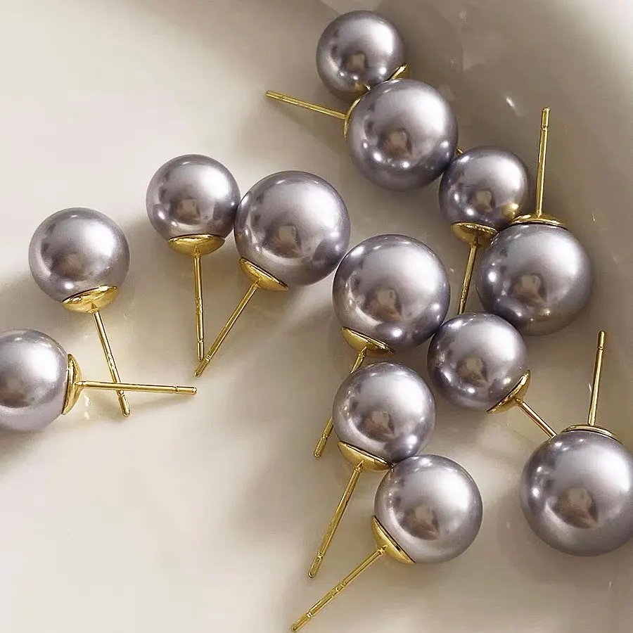 

Minimalist Retro All-Match Round Pearl Luxury Fashion Earrings Simple Classic Atmosphere Charm Temperament Earrings Jewelry