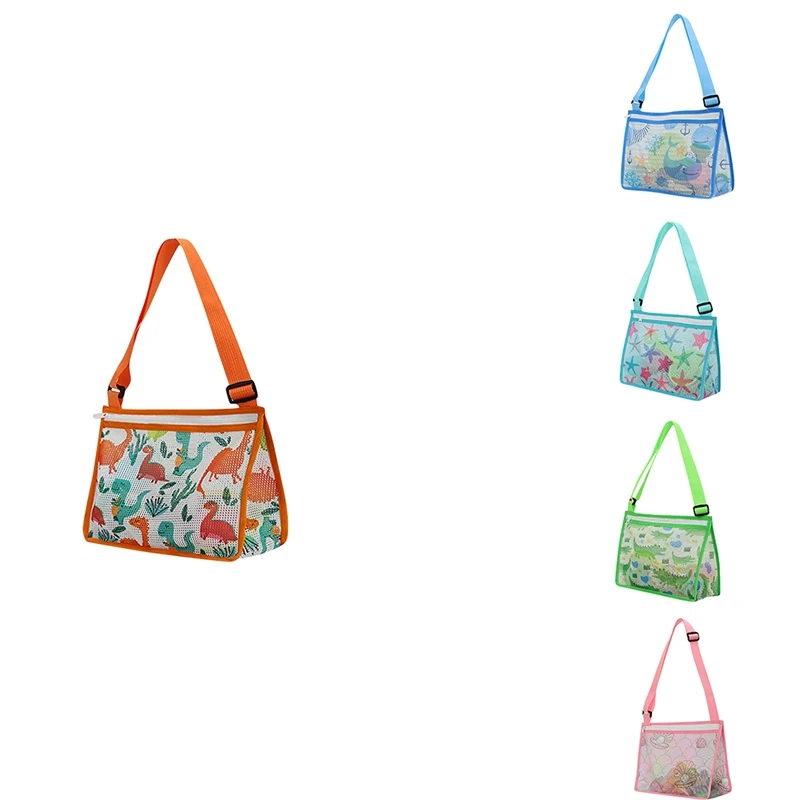 

Сетчатая пляжная сумка для детских игрушек, пляжная сумка для сбора ракушек, пляжная сумка для сбора игрушек из песка, расширяемая сумка для...