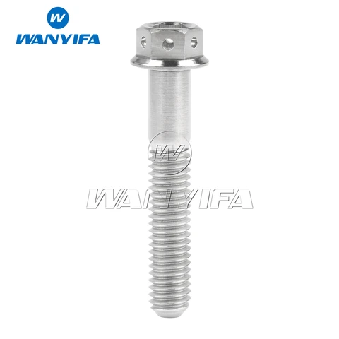 Perno de titanio de Wanyifa M6 M8X 10 15 20 25 30 35 40 45 50 55 Tornillos de cabeza hexágono interna de la brida de 60 mm para pinzas de freno de motocicleta