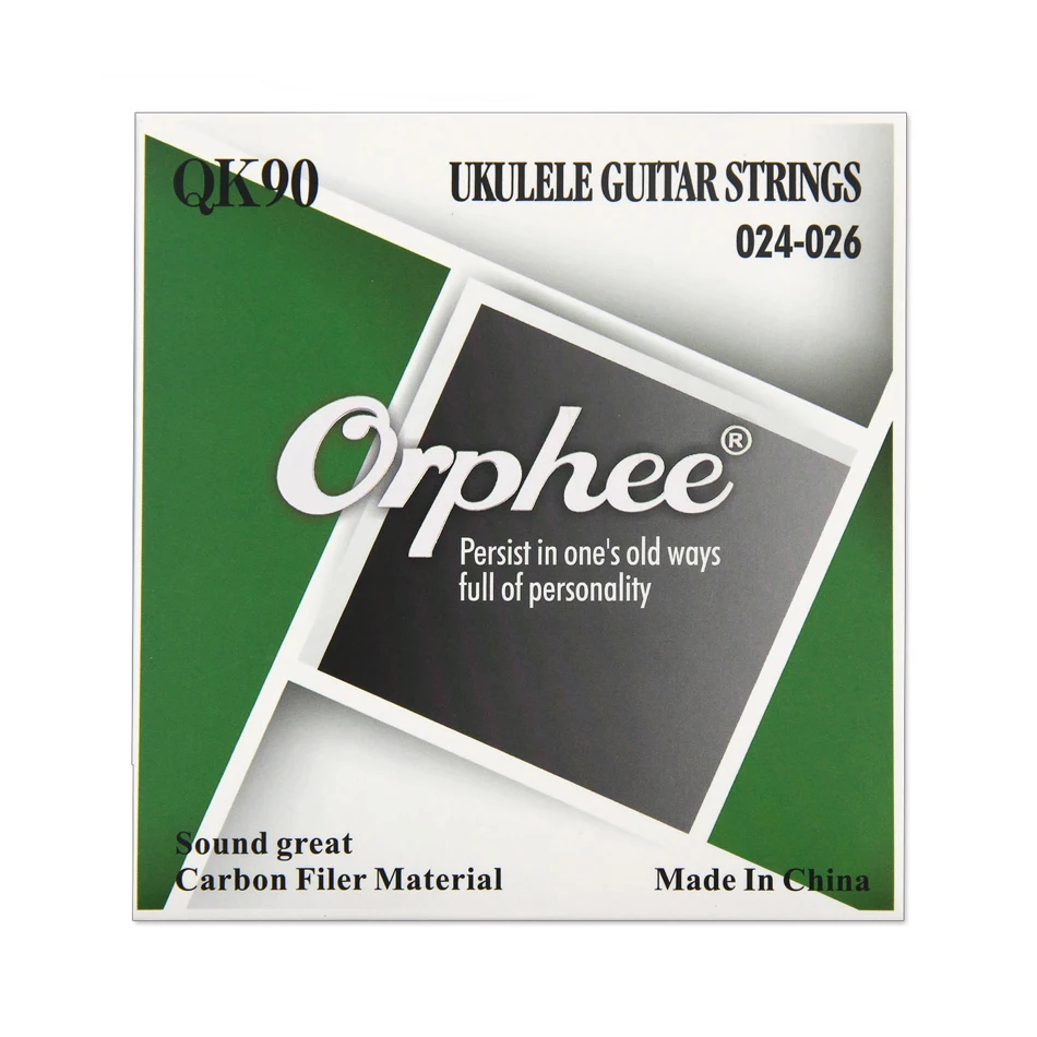 

Orphee QK90 Professional Full Set Clear Nylon White Carbon Fiber Ukulele Strings for Soprano Concert Tenor