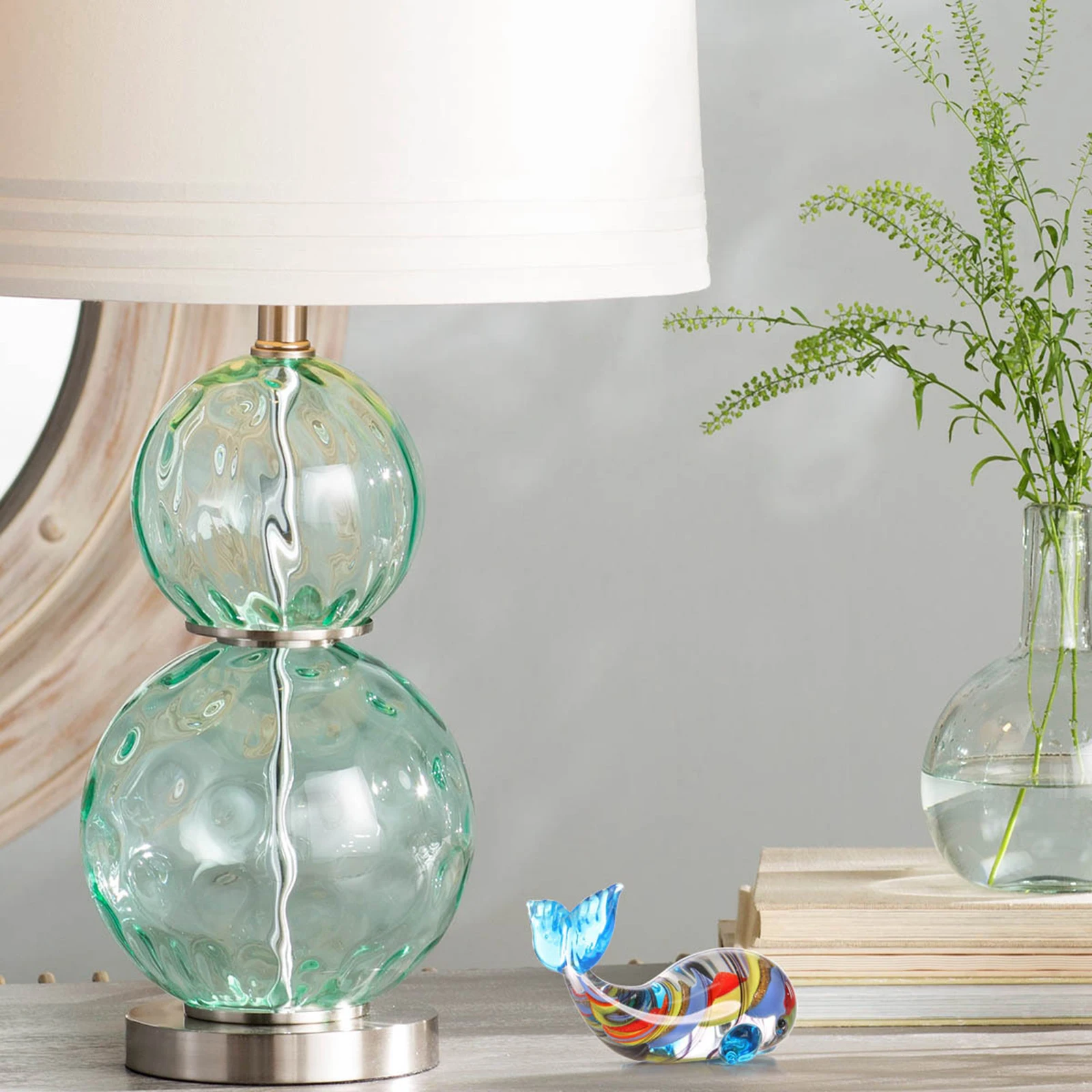 

Стеклянный орнамент китов ручная роспись миниатюрные Животные Скульптура искусство