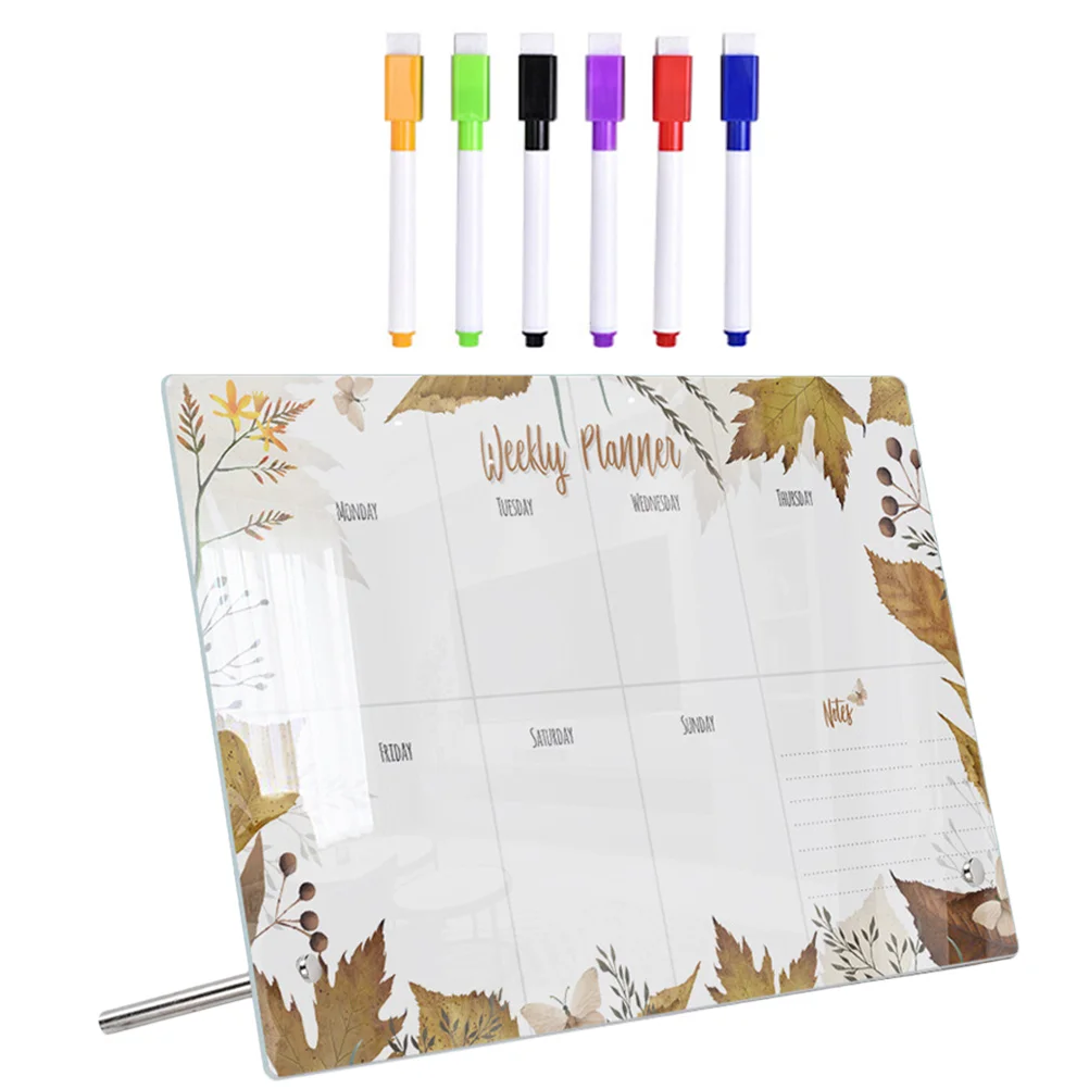 

Acrylic Memo Board School Note Pen Multi-function Writing Clear Erasable Tabletop Home Supply Handwriting Pens