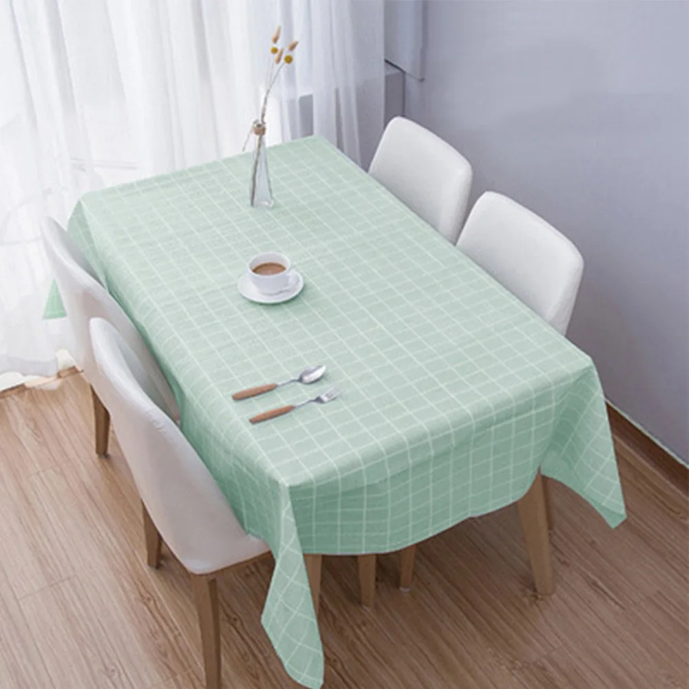 1 Pcs Table Cloth Oil Water Proof Plaid Patter  Can Protect The Desktop And Play The Role Of Protecting The Table