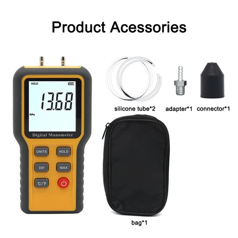 Auto repair crankcase negative pressure gauge Digital Manometer Differential Air Pressure Gauges Tester