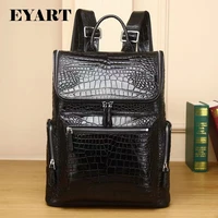 eyart crocodile leather men to capacity fashion business leisure backpack computer travel business trip