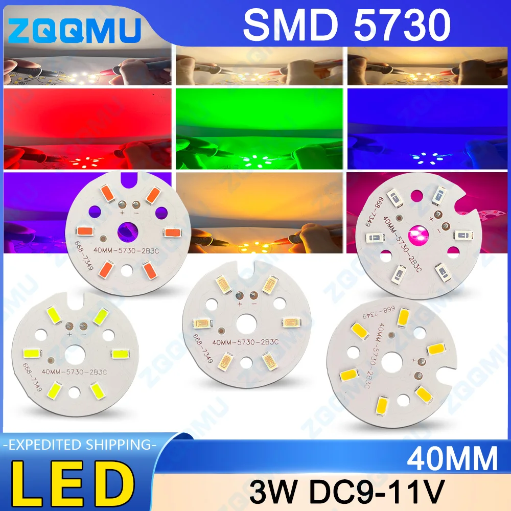 Светодиодный чип SMD яркость 3 Вт светодиодная плата 9-11 В теплый белый красный