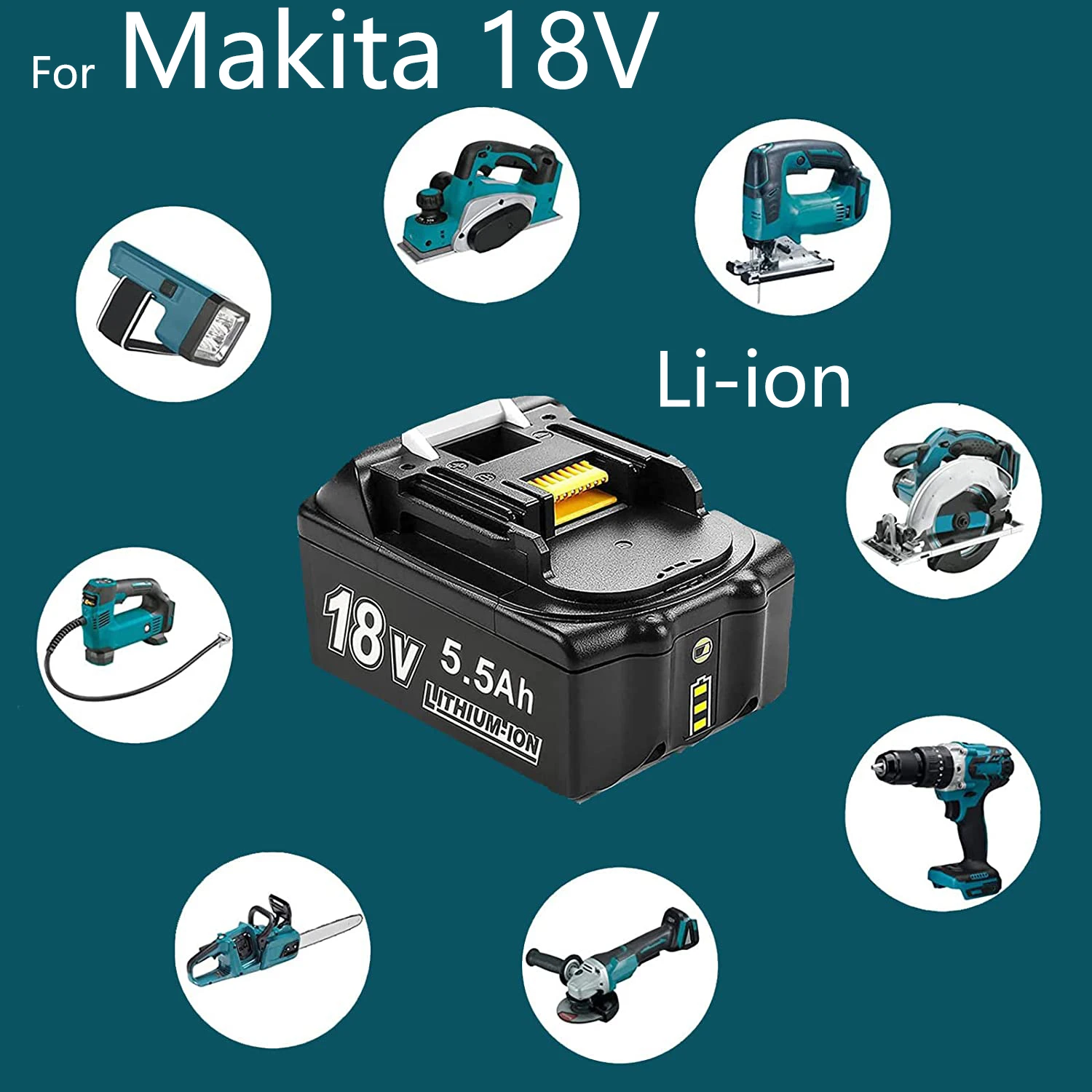 

For Makita 18V Battery Bl1850B Li-ion 18V 5500mAh BL1840B BL1860 BL1890 BL1815 BL1830 BL1835 Cordless Drills Batteries LXT400