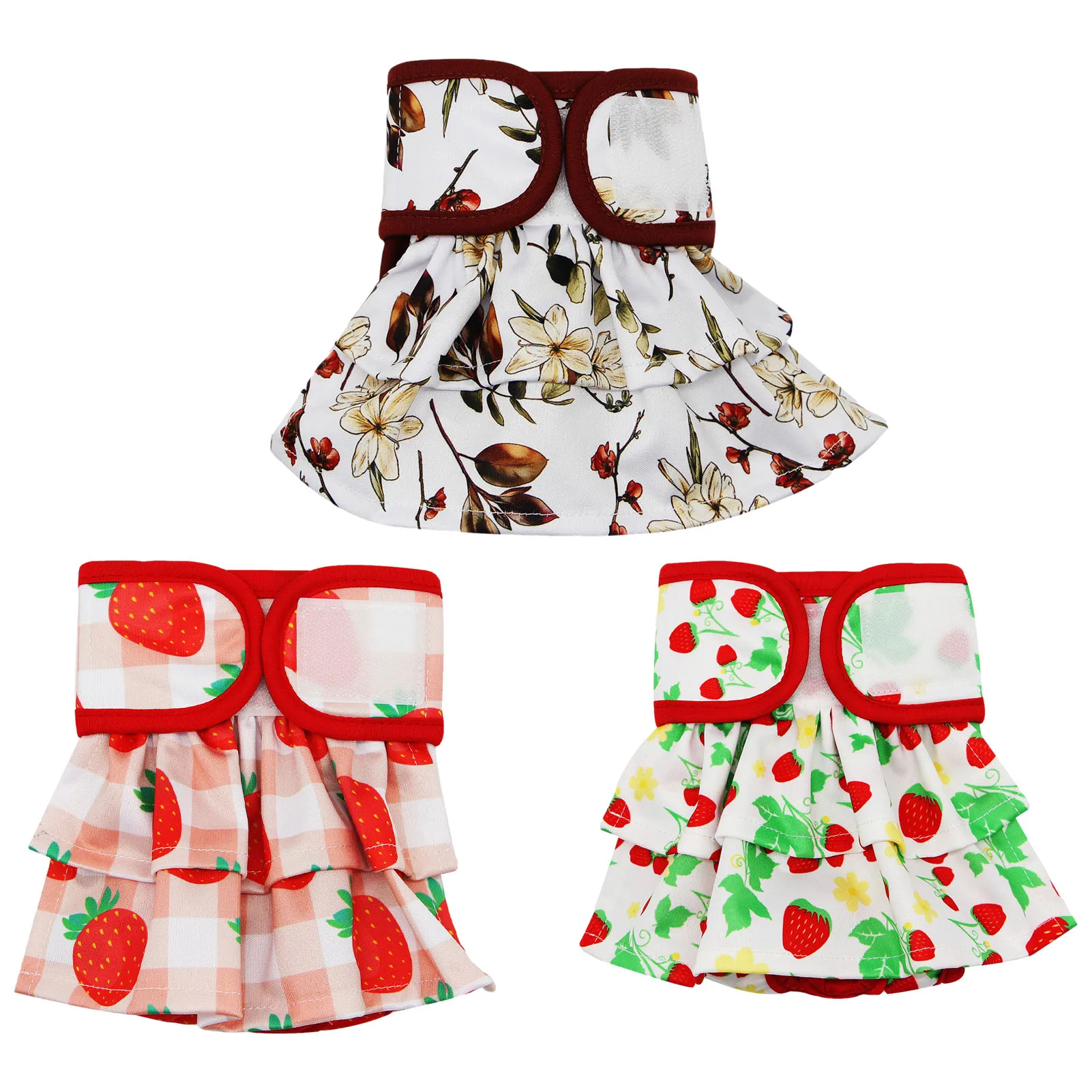 

Adorable Female Pet Dog Puppy Diaper Skirt Physiological Sanitary Short Panty Nappy Underwear XS/S/M/L