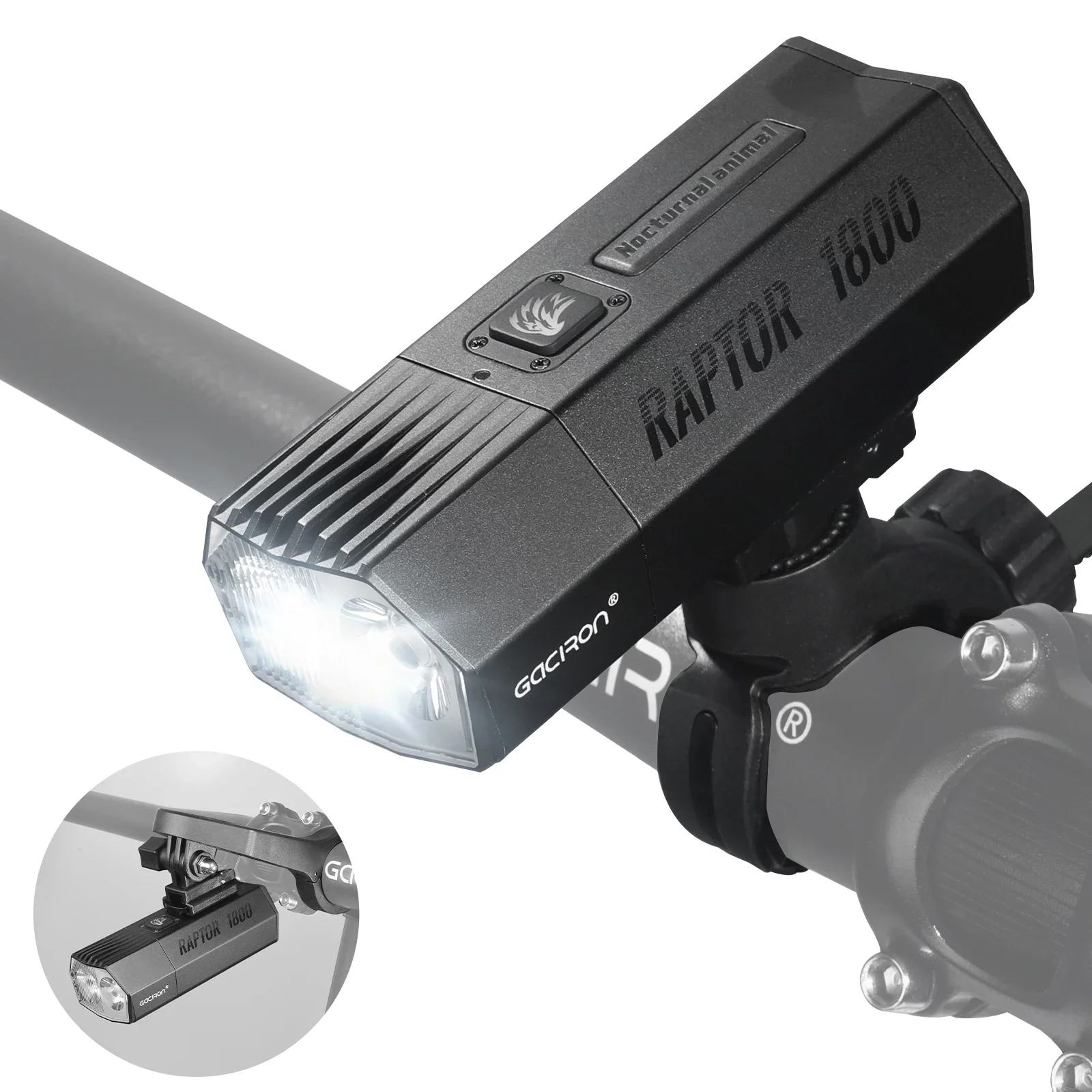 Gaciron Raptor-1800 люмен рама лампа водонепроницаемый передний фонарь Power Bank MTB