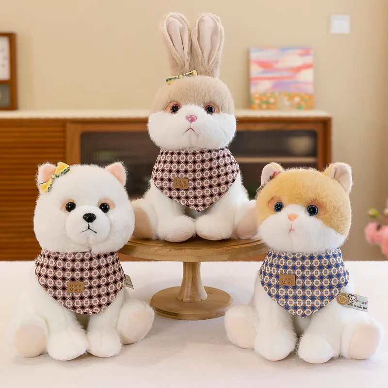 

2022 Second Century Kawaii Cute Cat Plush Toy Pillow Rabbit Girl Gift Children's Holiday Gift