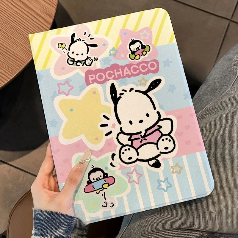 Фото Милый чехол Pochacco для iPad A16, 11-го, 10-го поколений, Pro 21, 22, 11 дюймов, 9-го поколения, 10.2 дюйма, Mini 6, 7, 8.3 дюйма, Air 4, 5, 6, 9.7, Air 3, 10.5 дюймов №1