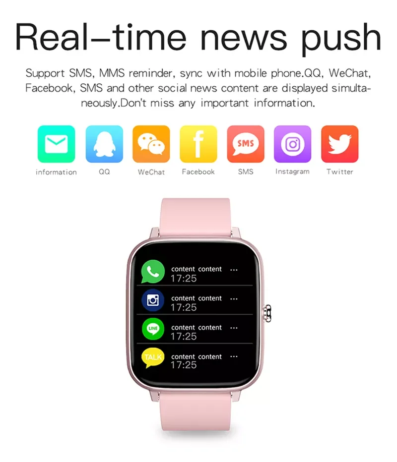 

Smart Watch Men Women Blood Pressure Heart Rate Fitness Tracker Bracelet Sport Smartwatch Watch Smart Clock For Android IOS