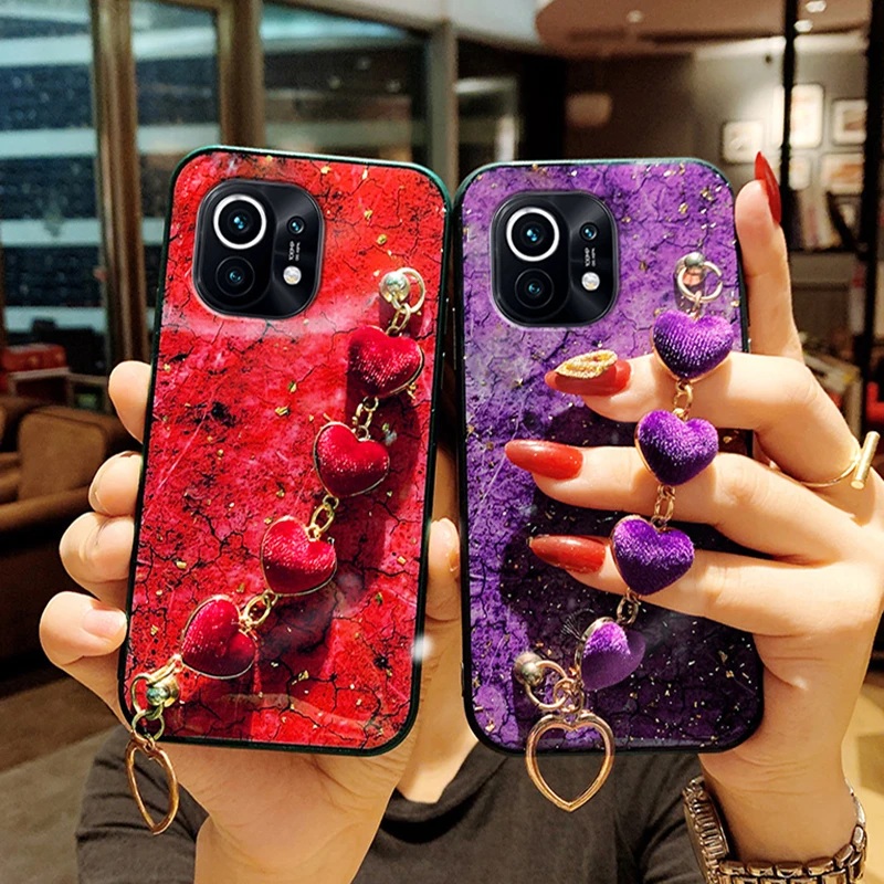 For Redmi 10 Case Luxury Plush Colorful Love bracelet Phone Case For Xiaomi 11Lite 10T 11X 11 POCO X3 M3 F3 Redmi Note10 10S 9T