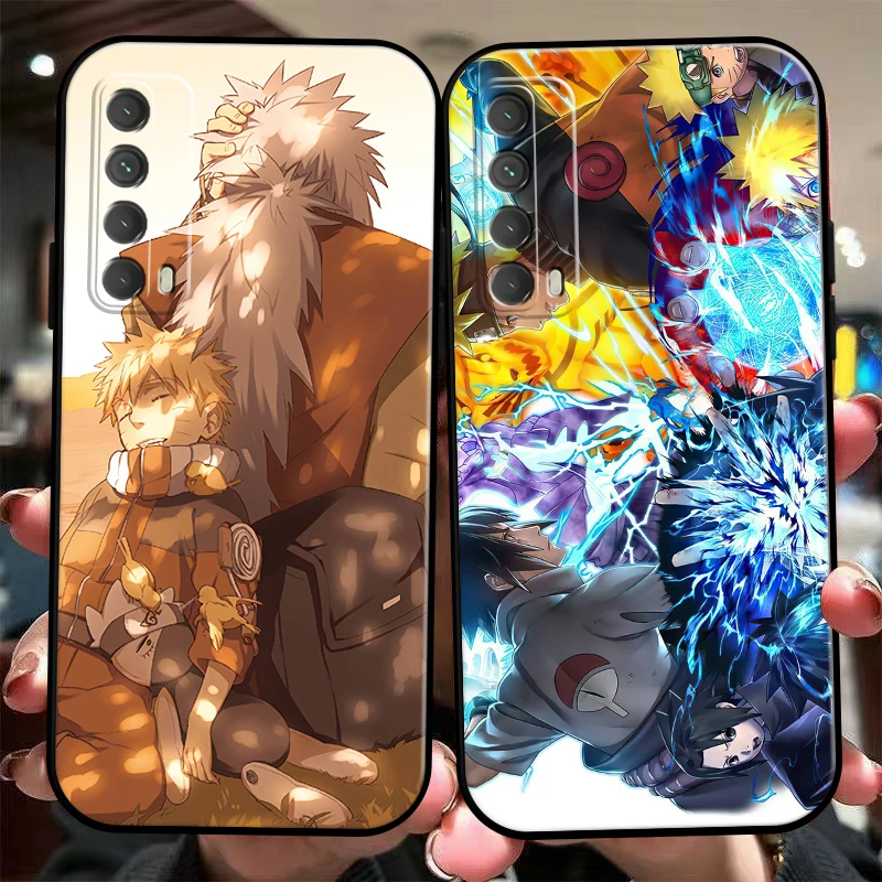 

Japan NARUTO Anime Phone Case For Huawei P Smart Z 2019 2021 P20 P20 Lite Pro P30 Lite Pro P40 P40 Lite 5G Carcasa Black Funda