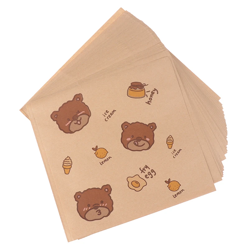 50 шт. бумажная фольга для сэндвичей картофеля фри хлеба гамбургеров картофельных