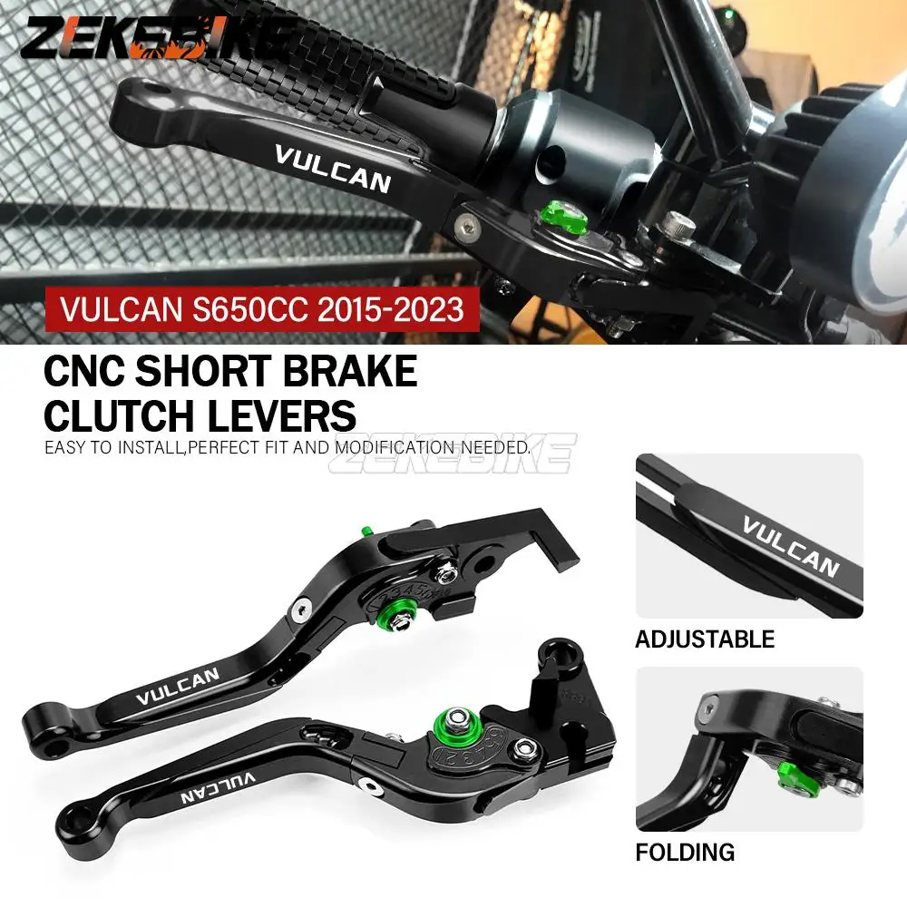

Motorcycle Brakes Tie Rod Handbrake Brake Clutch Levers FOR KAWASAKI VULCAN S650 2015-2019 2020 Adjustable Extendable Folding