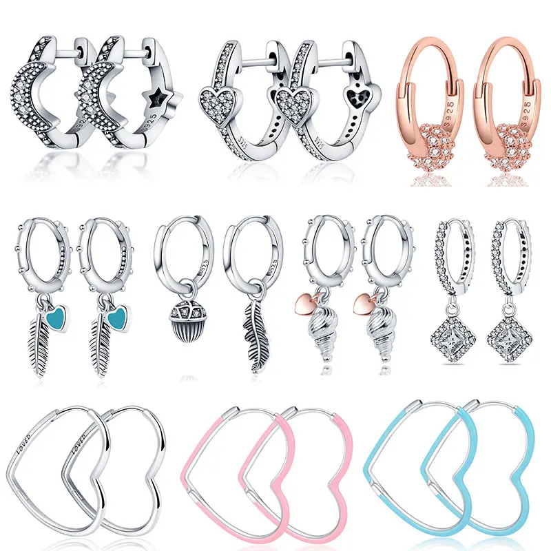 

Top Sale Earrings S925 Silve Original Fashion Ladies Gift Jewelry Holiday Gifts Boutique Accessories