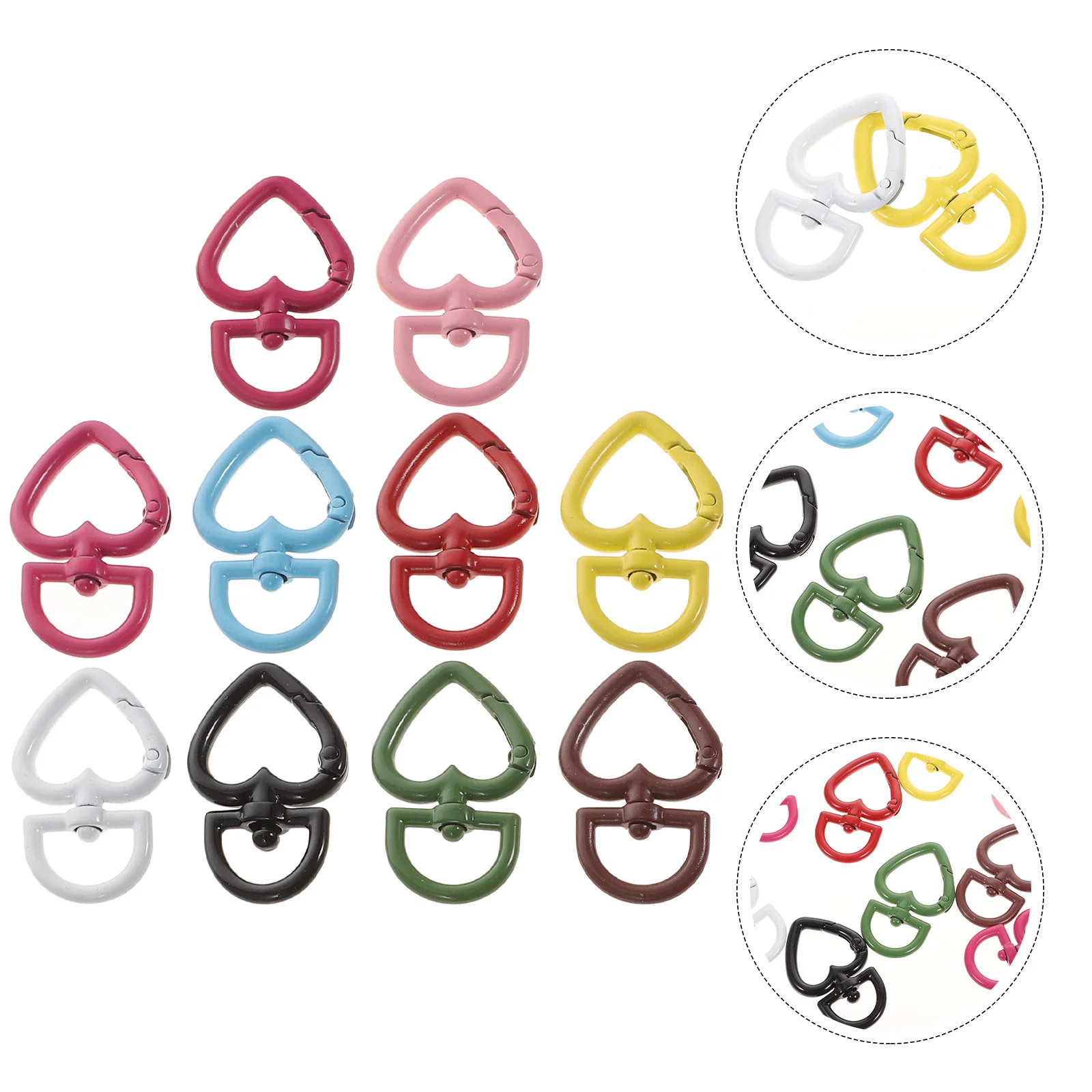 

Heart Keychain Clasps Clip Snap Clasp Spring Diy Keyring Keyrings Accessories Making Day Handbags Swivel Bulk Lobster Ring S Dog