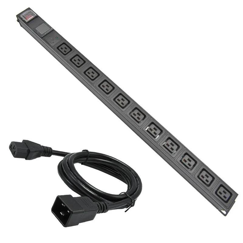 

PDU Power Strip C19 Way output Multiple SOCKET 11AC socket With current display meter IEC320 C14 port with Lightning protection