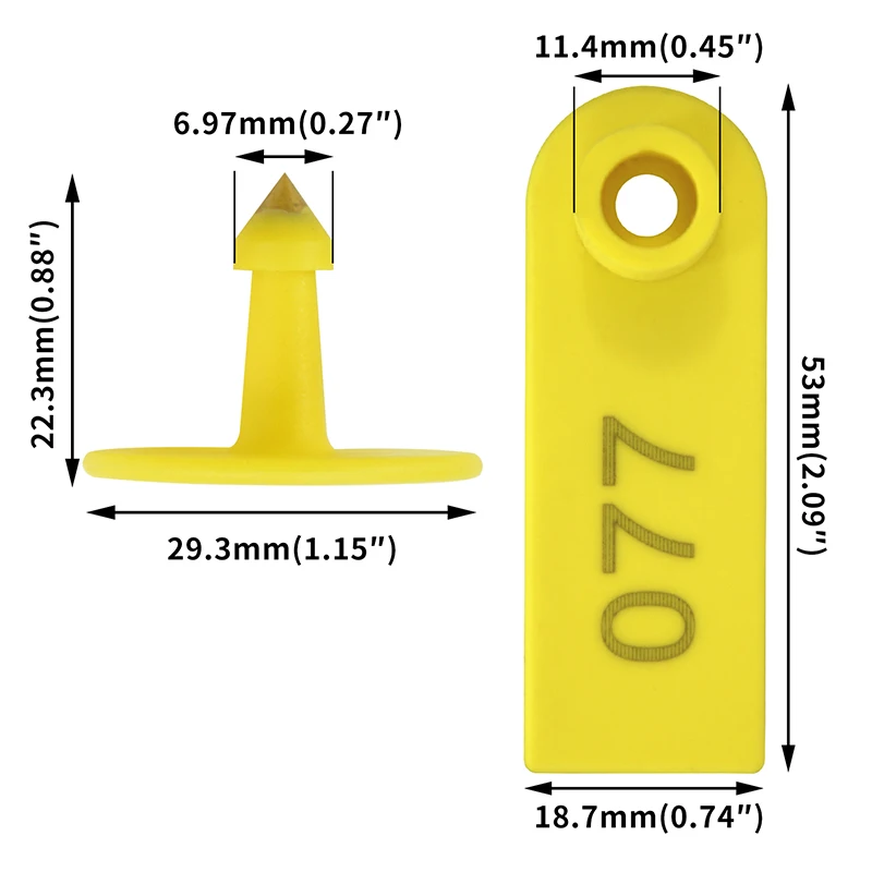 Этикетка для идентификации овец и скота с номером 100 товары животных на ферме коз