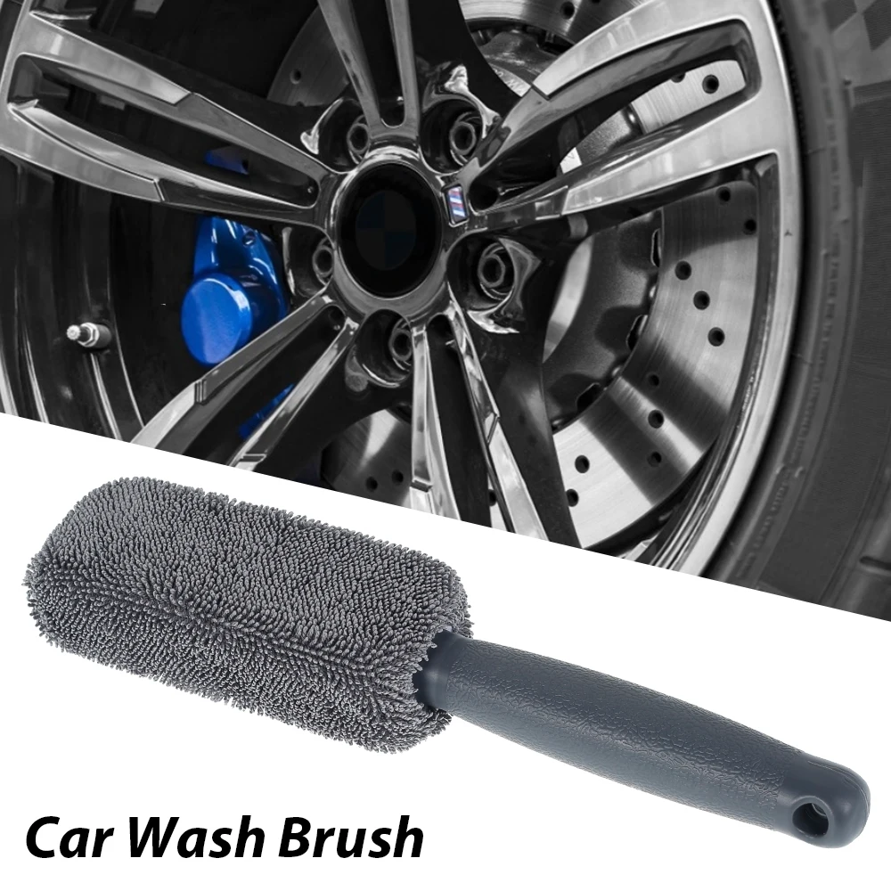 

New Car Wheel Rim Wash Cleaning Brush Microfiber Tire Duster Cleaner Auto Detailing Washing Tool