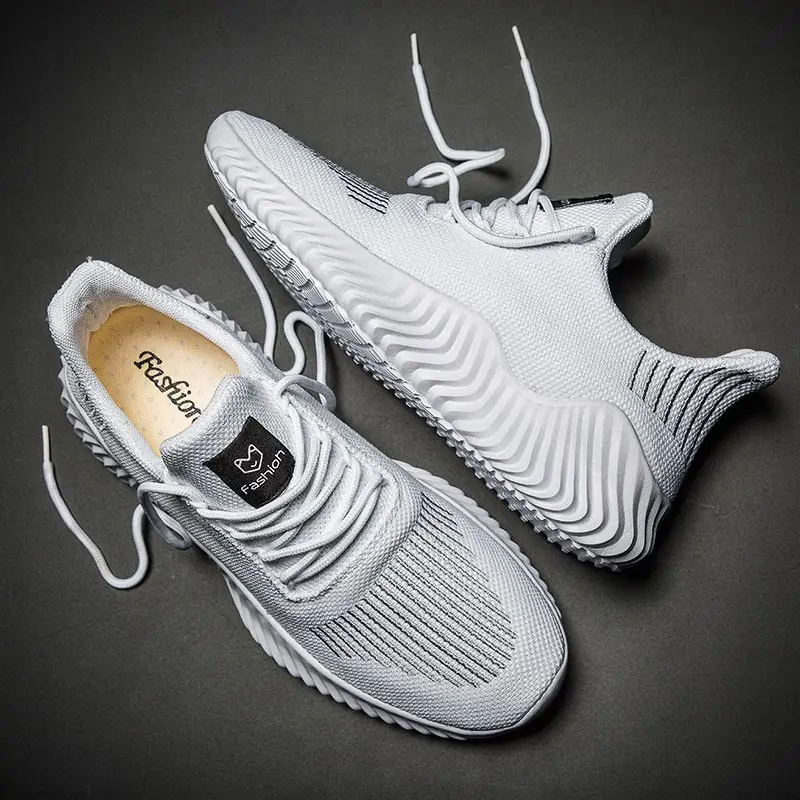 

Knitted Male Sneakers Black Trainers Man Sport Shoes China Men's Running Sneakers Men Sports Boots Basket