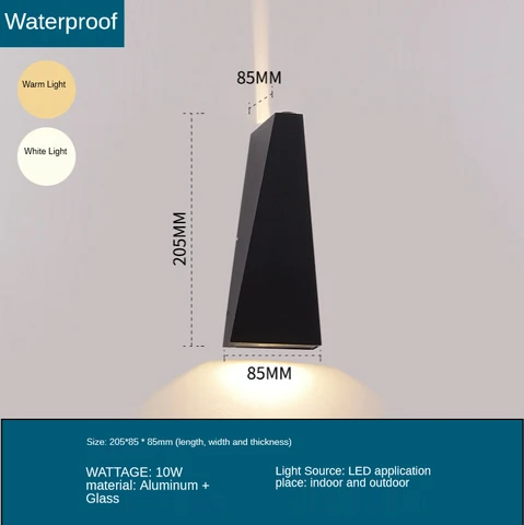 Настенный светильник на открытом воздухе 10 Вт 12 Вт черный / белый цвет пространство колеса со специальным эффектом Декор IP65 напольный светильник украшения для балкона