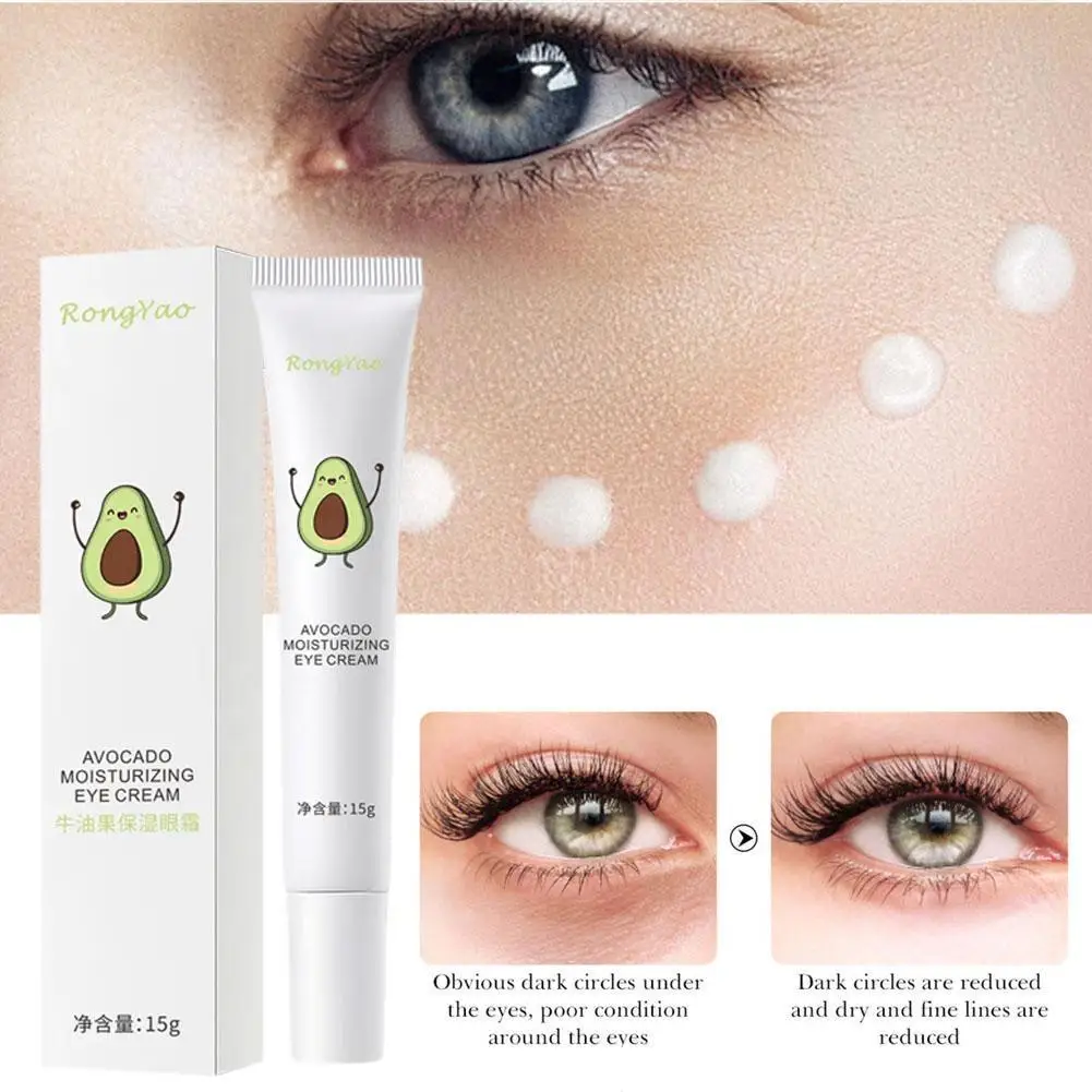 

15g Avocado Moisturizing Eye Cream For Dark Circles Nourishing Firming Skin Eye Eye Cream For Bags Under Eyes Anti-wrinkle X9B8