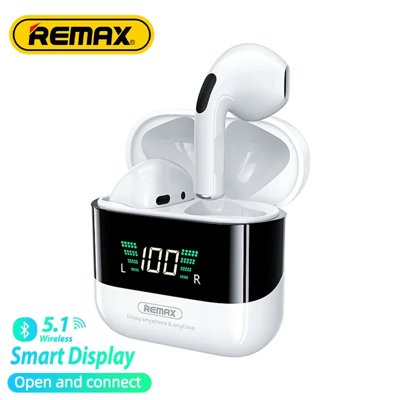 Фото Наушники REMAX HIFI Bluetooth 5.1, беспроводные спортивные стерео наушники-вкладыши с шумом, HD-вызовы, сенсорные музыкальные наушники №3
