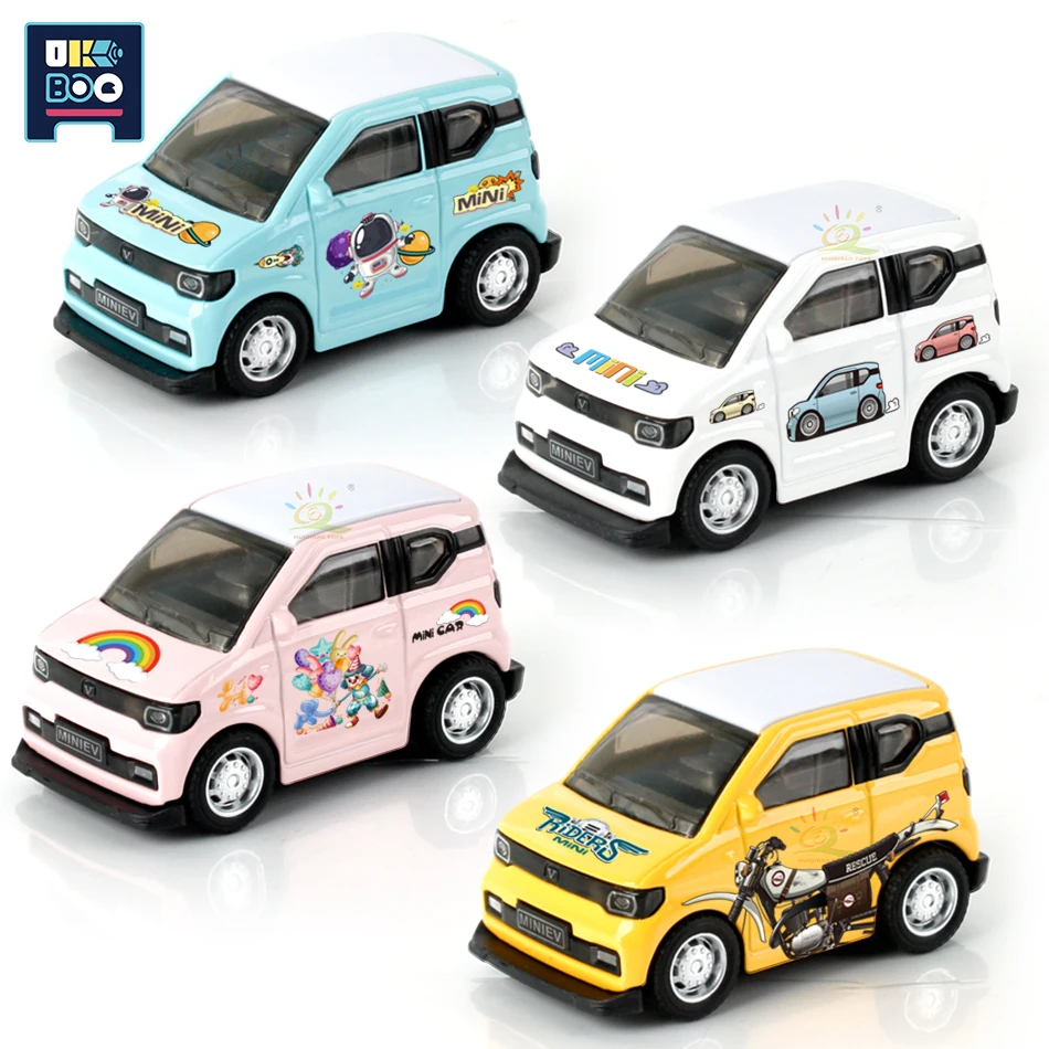 

UKBOO 4 Colors Alloy Diecast Miniature Car Models Toys for Children Kids New Energy Vehicle Toys Gift Toy For Boys Birthday