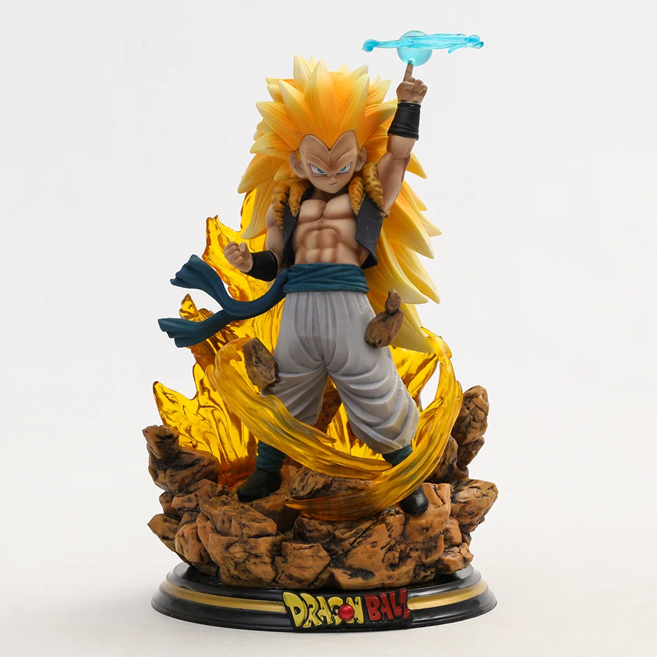 

Dragon Ball Super Saiyan Gotenks Light Up Anime Statue Decoration Collection Figurine Model Toy