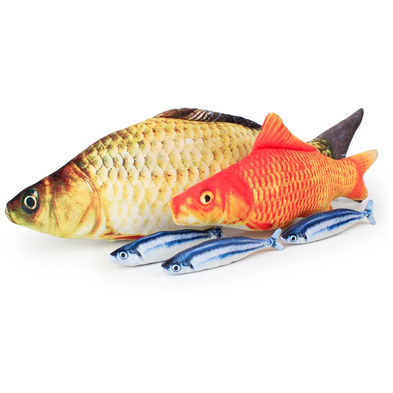 

20cm Cat Favor Fish Toy Stuffed Fish Shape Cat Scratch Board Scratching Post Plush Toys For Cat Pet Toy Pet Products Supplies
