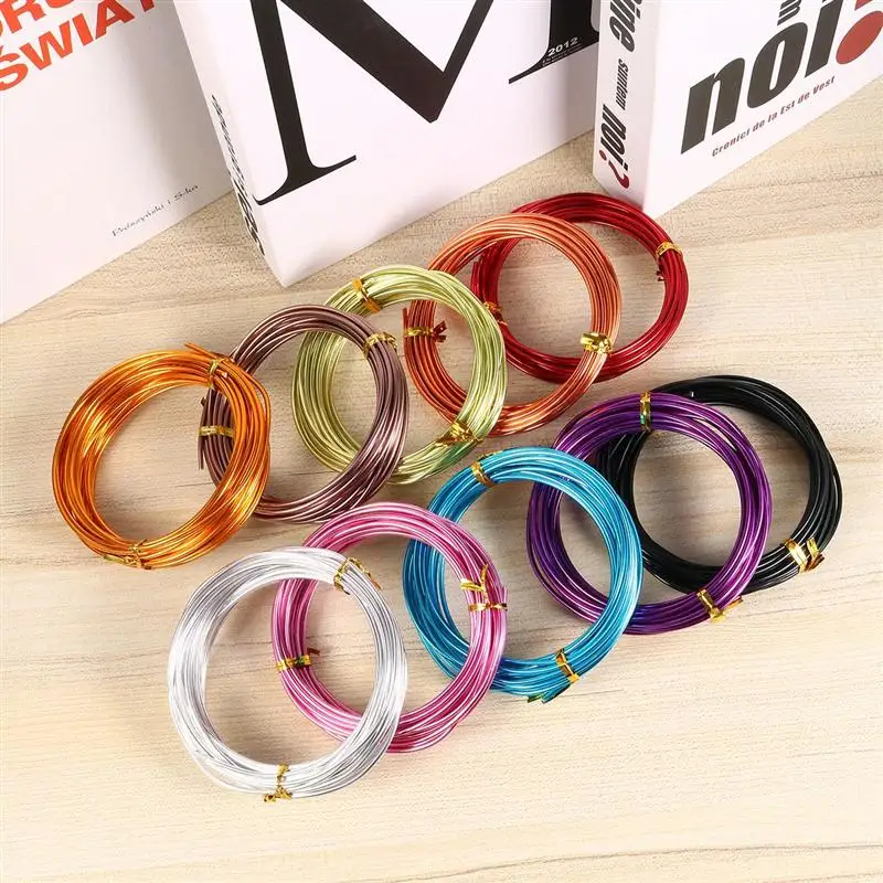 

10 шт. 3 мм 5 м цветная алюминиевая линия для ручного DIY мотоцикла в форме бонсая